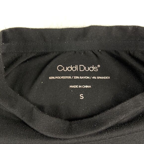 Cuddl Duds Shirt Womens Small Black All Nighter Camping Graphic Crew Neck Top - Picture 8 of 13